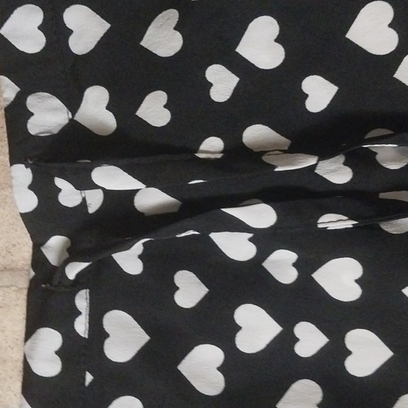 Tabitha Webb Sleepwear Shorts Size XL Black and White Heart Pattern - Picture 8 of 9